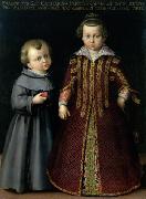 Cristofano Allori Portrait of Francesco and Caterina Medici oil painting reproduction